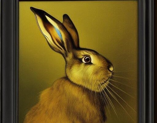 Duerer hare painted by rembrandt