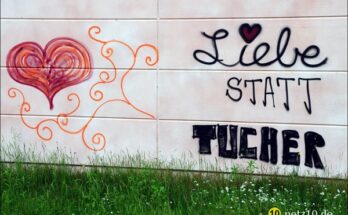 Graffiti liebe statt tucher
