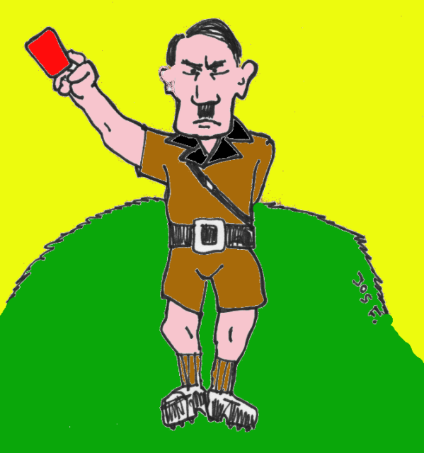 Hitler schiedsrichter. coloured